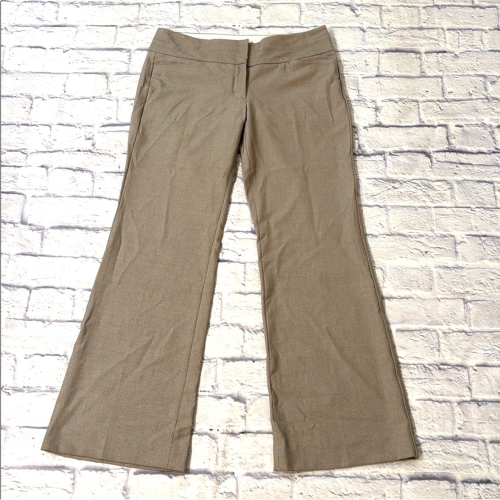 Express Editor Wide Leg Dress Pants Mid Rise Khaki Tan Trousers Size 10R NWT